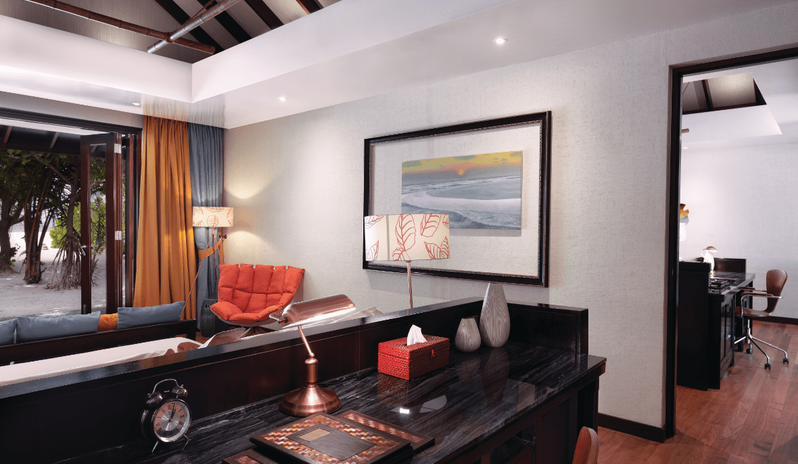 Two Bedroom Sunset Family Beach Villa, Living